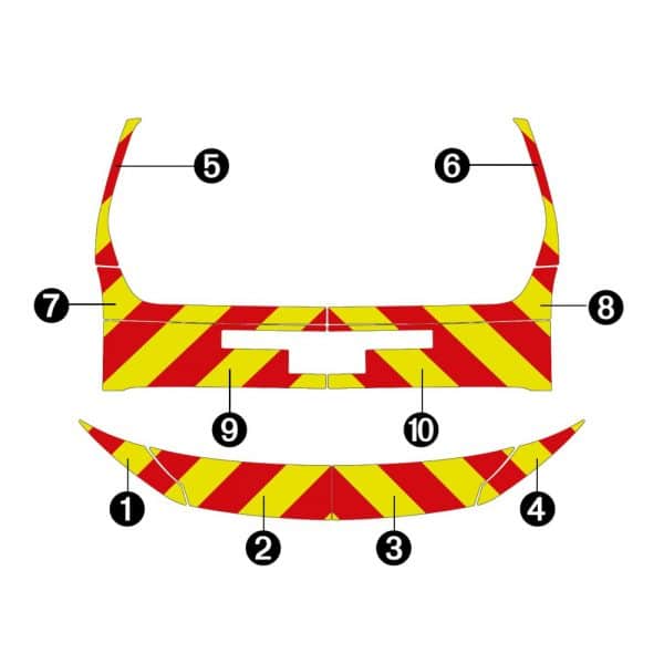 Kit Jaune-Rouge Partiel - PEUGEOT Rifter à Hayon (2024) – Image 2